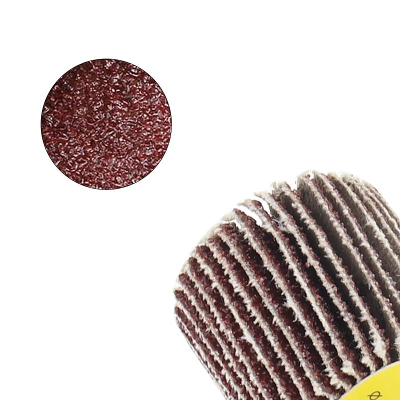 ChgImposs Abrasive Flap Wheel Sander Kits, 10 Pcs 80 Grit Sanding Wheel, 1/4" Shank Aluminum Oxide Sanding Flap Wheel for Grinding and Polishing - Image 4